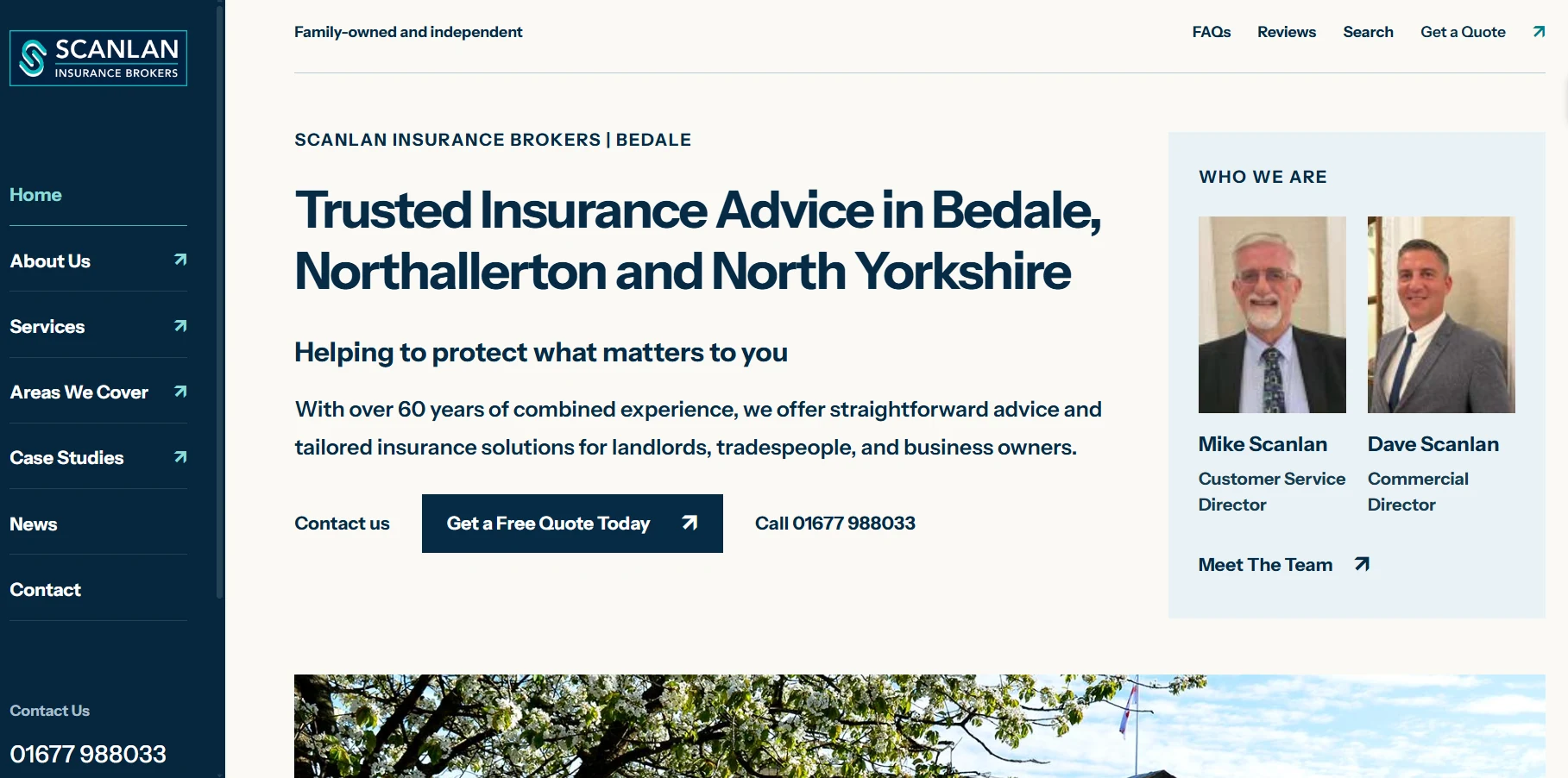Scanlan Insurance Brokers website homepage